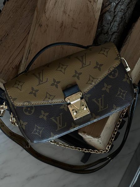 Louis Vuitton Pochette M&eacute;tis East West Bag Brown/Beige Магнітна коробка pr7345 фото