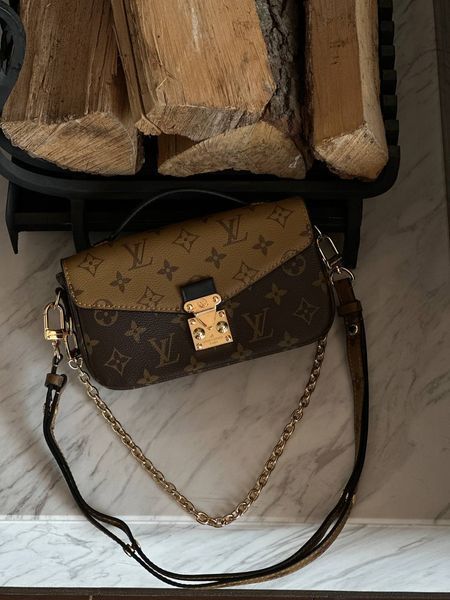 Louis Vuitton Pochette M&eacute;tis East West Bag Brown/Beige Магнітна коробка pr7345 фото