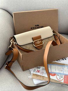 Coach Morgan Shoulder Bag Beige/White [крафтова коробка] pr0081 фото