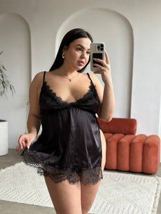Легкий пеньюар для дівчат PLUS SIZE DO3937 фото