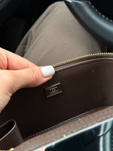 Chanel Classic Brown/Gold Lambskin Pearl Crush Vanity Bag Магнітна Коробка pr2901 фото