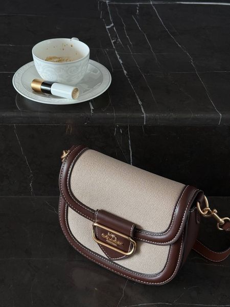 Coach Morgan Saddle Bag In Colorblock Signature Canvas [крафтова коробка](інший колір ремінця) co5020 фото