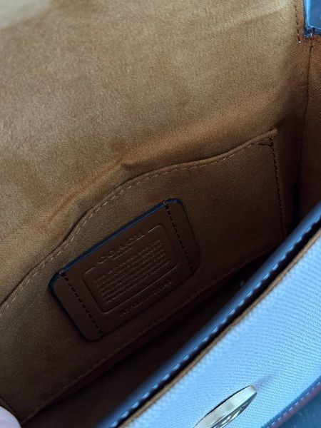 Coach Morgan Saddle Bag In Colorblock Signature Canvas [крафтова коробка](інший колір ремінця) co5020 фото