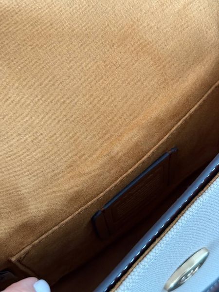 Coach Morgan Saddle Bag In Colorblock Signature Canvas [крафтова коробка](інший колір ремінця) co5020 фото