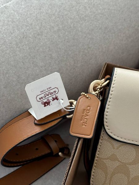 Coach Morgan Shoulder Bag Beige/White [крафтова коробка] pr0081 фото