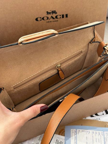 Coach Morgan Shoulder Bag Beige/White [крафтова коробка] pr0081 фото