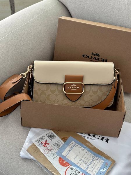 Coach Morgan Shoulder Bag Beige/White [крафтова коробка] pr0081 фото