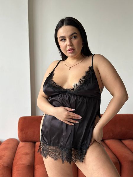 Легкий пеньюар для дівчат PLUS SIZE DO3937 фото