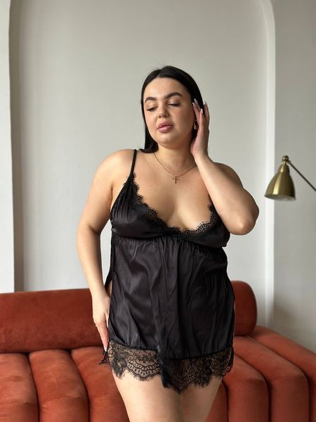 Легкий пеньюар для дівчат PLUS SIZE DO3937 фото