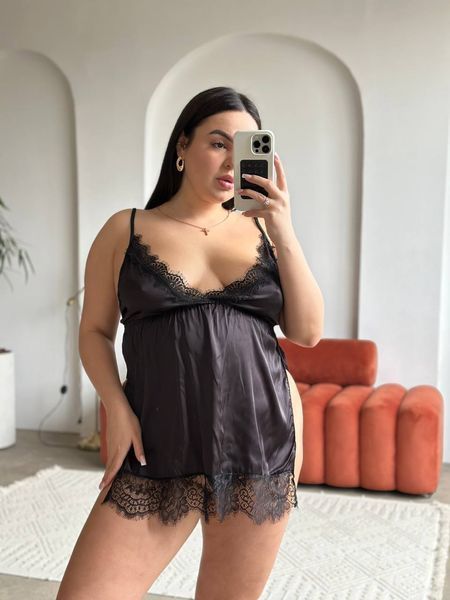Легкий пеньюар для дівчат PLUS SIZE DO3937 фото
