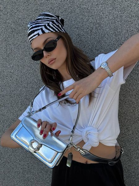 Сoach Tabby Shoulder Bag Silver [крафтова коробка] pr9822 фото