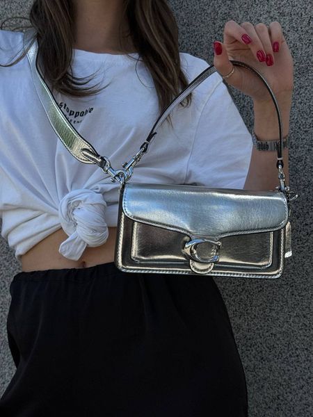 Сoach Tabby Shoulder Bag Silver [крафтова коробка] pr9822 фото