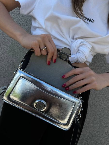 Сoach Tabby Shoulder Bag Silver [крафтова коробка] pr9822 фото