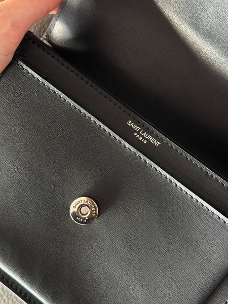 Yves Saint Laurent Medium Sunset in Smooth Leather Black/Silver [МАГНІТНА + Захисна коробка] pr0012 фото