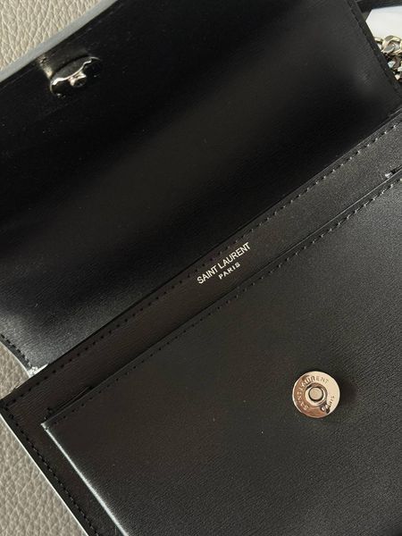 Yves Saint Laurent Medium Sunset in Smooth Leather Black/Silver [МАГНІТНА + Захисна коробка] pr0012 фото