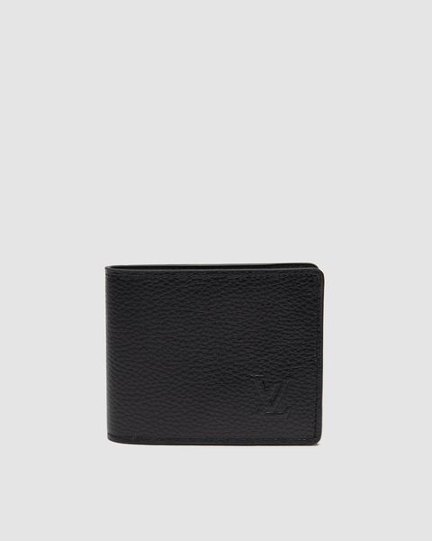 Міні гаманець Louis Vuitton Brazza Aerogram Black &mdash; шкіряний, з фірмовим логотипом 881721 фото