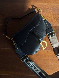 Dior Saddle Bag with Strap MILK Grained Calfskin Black [бренд коробка кришка дно ] pr0035 фото