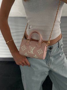 Louis Vuitton Speedy Nano Monogram Empreinte Leather Rose Коробка магніт lv1029 фото