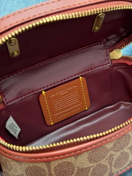 Coach Trail Crossbody 17 With Pillow Quilting In Signature Canvas Brown [оригінальна магнітна брендована коробка] pr0077 фото
