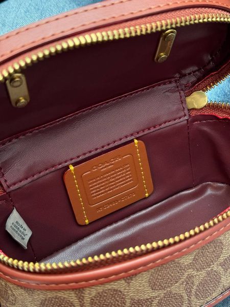 Coach Trail Crossbody 17 With Pillow Quilting In Signature Canvas Brown [оригінальна магнітна брендована коробка] pr0077 фото
