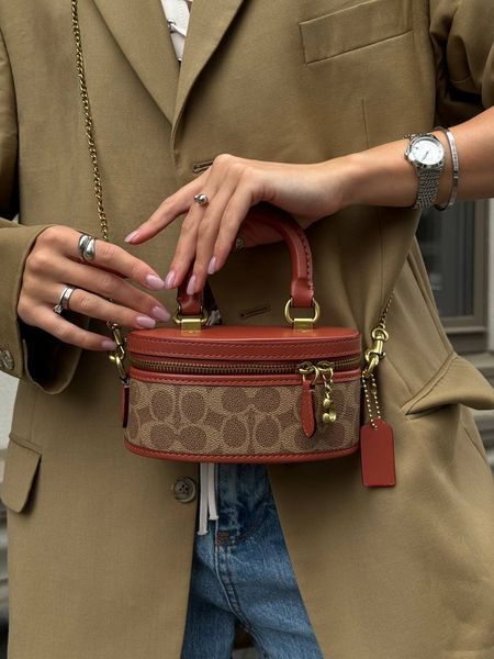 Coach Trail Crossbody 17 With Pillow Quilting In Signature Canvas Brown [оригінальна магнітна брендована коробка] pr0077 фото