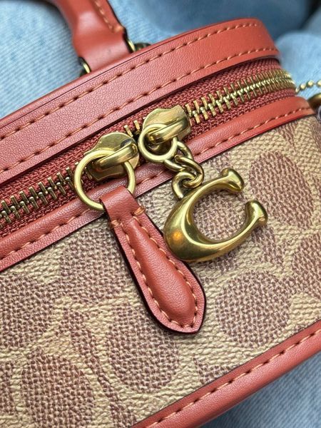 Coach Trail Crossbody 17 With Pillow Quilting In Signature Canvas Brown [оригінальна магнітна брендована коробка] pr0077 фото