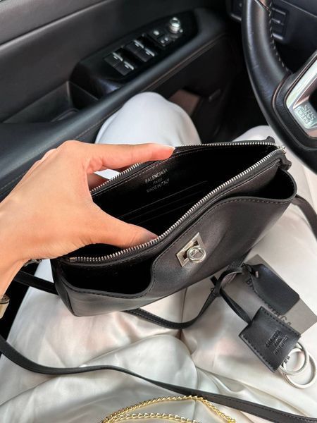 Balenciaga Rodeo Sling Pochette in Black/Silver Оригінальна Коробка B2188 фото
