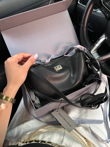 Balenciaga Rodeo Sling Pochette in Black/Silver Оригінальна Коробка B2188 фото