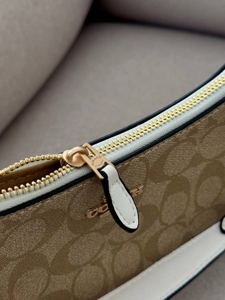 Coach Coach Teri Shoulder Bag In Signature Canvas Snake/Beige [крафтова брендована коробка] pr97048 фото