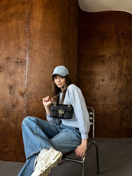 Gucci Marmont Mini Shoulder Bag Medium Black [ бренд коробка ] pr0099 фото