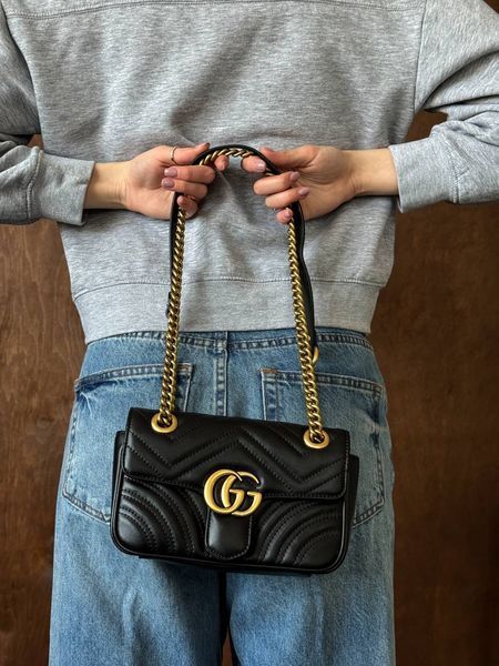 Gucci Marmont Mini Shoulder Bag Medium Black [ бренд коробка ] pr0099 фото