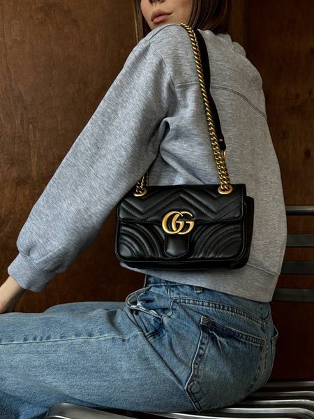 Gucci Marmont Mini Shoulder Bag Medium Black [ бренд коробка ] pr0099 фото