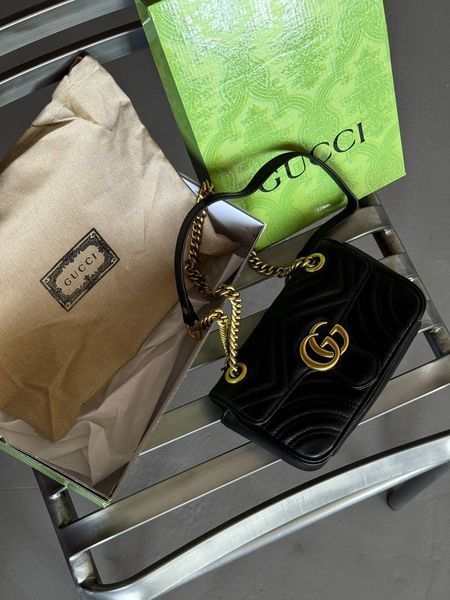 Gucci Marmont Mini Shoulder Bag Medium Black [ бренд коробка ] pr0099 фото