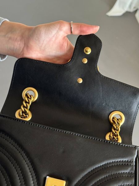 Gucci Marmont Mini Shoulder Bag Medium Black [ бренд коробка ] pr0099 фото