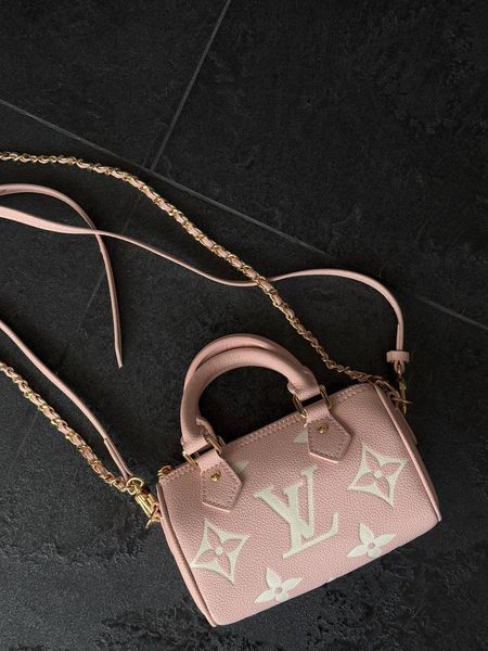 Louis Vuitton Speedy Nano Monogram Empreinte Leather Rose Коробка магніт lv1029 фото