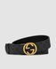 Gucci Belt with Interlocking G Buckle &mdash; ремінь із сірої канви з золотою пряжкою (Grey Canvas / Gold) 6616921 фото 4