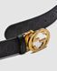 Gucci Belt with Interlocking G Buckle &mdash; ремінь із сірої канви з золотою пряжкою (Grey Canvas / Gold) 6616921 фото 2
