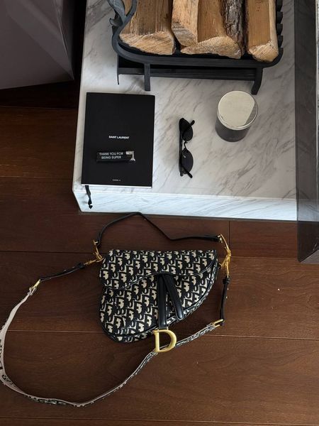 Dior Saddle Bag with Strap Blue Dior Oblique Jacquard [коробка кришка-дно] pr09998 фото