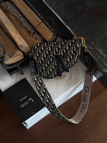 Dior Saddle Bag with Strap Blue Dior Oblique Jacquard [коробка кришка-дно] pr09998 фото