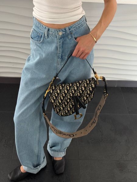 Dior Saddle Bag with Strap Blue Dior Oblique Jacquard [коробка кришка-дно] pr09998 фото