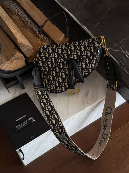 Dior Saddle Bag with Strap Blue Dior Oblique Jacquard [коробка кришка-дно] pr09998 фото