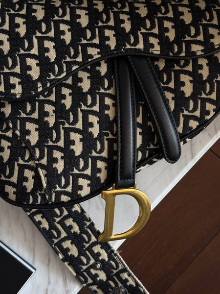 Dior Saddle Bag with Strap Blue Dior Oblique Jacquard [коробка кришка-дно] pr09998 фото