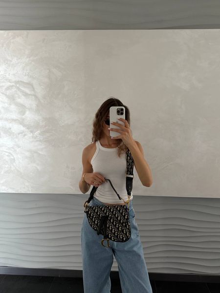 Dior Saddle Bag with Strap Blue Dior Oblique Jacquard [коробка кришка-дно] pr09998 фото