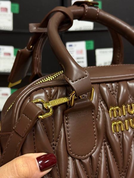 Miu Miu Arcadie Matelass&eacute; Nappa Leather Bag Brown [ориг коробка] miu3512 фото