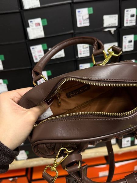 Miu Miu Arcadie Matelass&eacute; Nappa Leather Bag Brown [ориг коробка] miu3512 фото