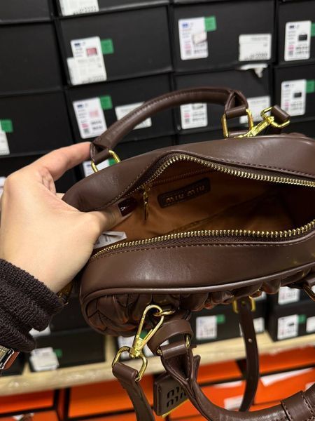 Miu Miu Arcadie Matelass&eacute; Nappa Leather Bag Brown [ориг коробка] miu3512 фото