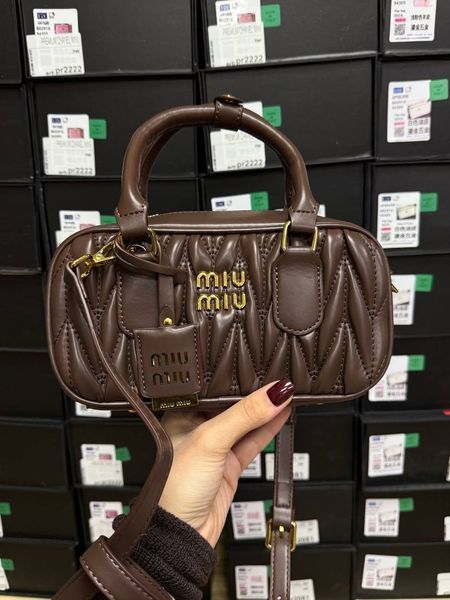 Miu Miu Arcadie Matelass&eacute; Nappa Leather Bag Brown [ориг коробка] miu3512 фото