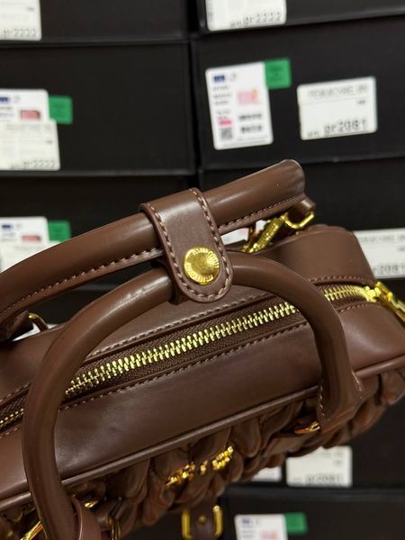 Miu Miu Arcadie Matelass&eacute; Nappa Leather Bag Brown [ориг коробка] miu3512 фото