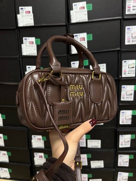 Miu Miu Arcadie Matelass&eacute; Nappa Leather Bag Brown [ориг коробка] miu3512 фото