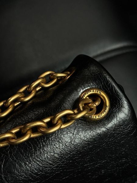Balenciaga Monaco Mini Chain Bag Black/Gold B1200 фото